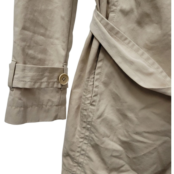 Talbots Women's Front Tie Long-Sleeves Center Vent Trench Coat Jacket Size 12 - Picture 12 of 14